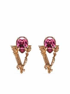 Versace серьги Virtus с кристаллами