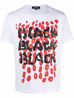 Black Comme Des Garçons футболка с графичным принтом