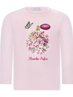 Monnalisa футболка с длинными рукавами и принтом