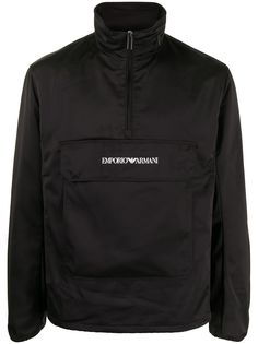 Emporio Armani спортивная куртка с логотипом и высоким воротником
