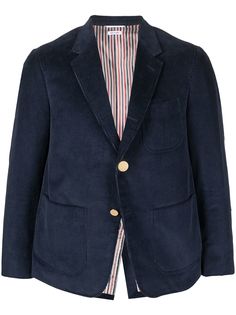 Thom Browne однобортный вельветовый пиджак