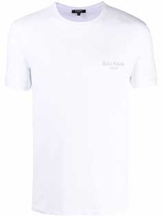 Balmain футболка с вышитым логотипом
