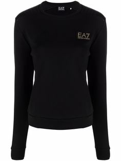 Ea7 Emporio Armani толстовка с нашивкой-логотипом