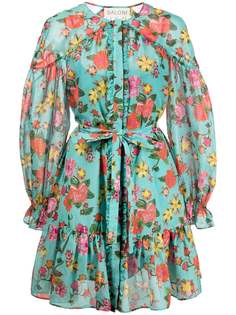 Saloni платье мини Pixie с цветочным принтом