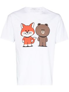 Maison Kitsuné футболка с графичным принтом из коллаборации с Line Friends