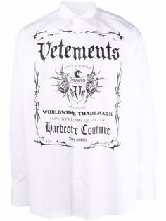 VETEMENTS рубашка свободного кроя с логотипом