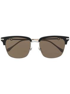 Gucci Eyewear солнцезащитные очки с в квадратной оправе декором Horsebit