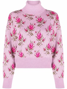 RED Valentino джемпер вязки интарсия с высоким воротником