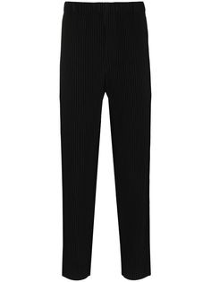 Homme Plissé Issey Miyake зауженные плиссированные брюки с завышенной талией