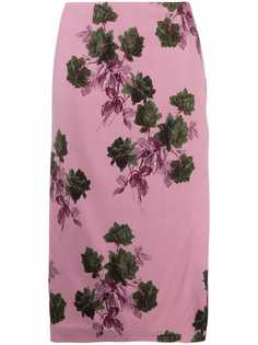 Blumarine юбка миди с разрезом