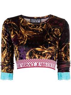 Versace Jeans Couture укороченный топ с принтом Baroque