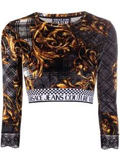 Versace Jeans Couture укороченный топ с принтом Baroque