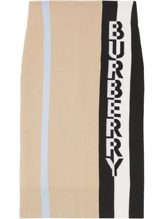 Burberry юбка с жаккардовым логотипом