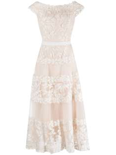 Tadashi Shoji платье из цветочного кружева с рукавами кап