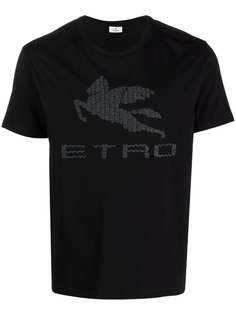 Etro футболка с вышитым логотипом