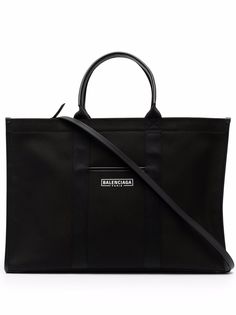 Balenciaga сумка-тоут из органического хлопка с нашивкой-логотипом