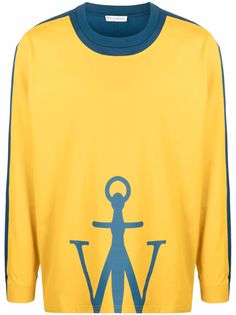 JW Anderson Anchor-logo colour0block sweatshirt