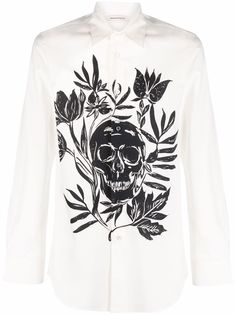 Alexander McQueen рубашка с принтом Skull