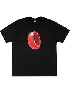 Supreme футболка с принтом Tire