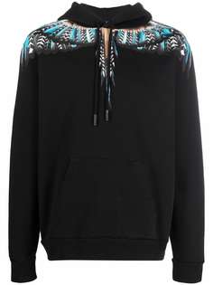 Marcelo Burlon County of Milan GRIZZLY WINGS REGULAR HOODIE BLACK LIGHT