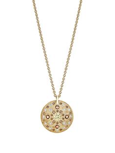De Beers Jewellers колье Talisman Medal из желтого золота с бриллиантами