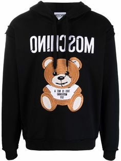 Moschino худи с узором Teddy Bear