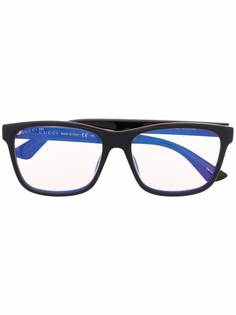 Gucci Eyewear очки в прямоугольной оправе с логотипом