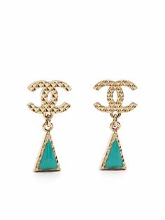 Chanel Pre-Owned серьги 2017-го года с логотипом CC