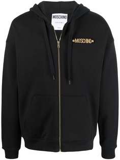 Moschino худи на молнии с логотипом