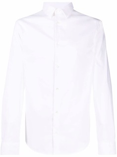 Emporio Armani рубашка с длинными рукавами и нашивкой-логотипом