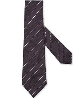Ermenegildo Zegna жаккардовый галстук в полоску