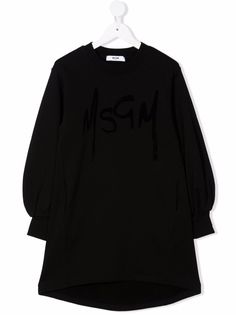 MSGM Kids платье-толстовка с логотипом