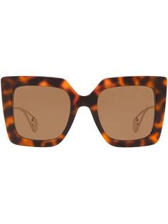 Gucci Eyewear солнцезащитные очки в массивной оправе черепаховой расцветки