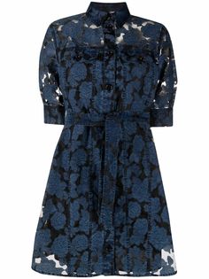 Love Moschino платье из органзы с вышивкой