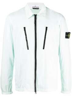 Stone Island куртка на молнии с нашивкой-логотипом