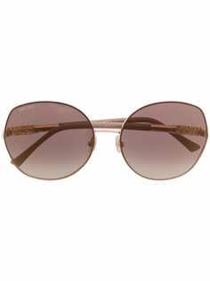 Jimmy Choo Eyewear солнцезащитные очки в массивной оправе