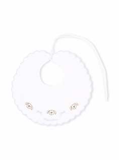 Monnalisa нагрудник с вышитым логотипом