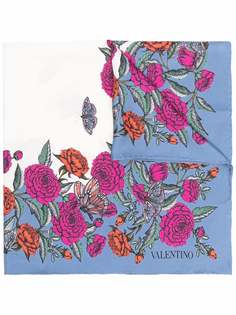 Valentino платок с цветочным принтом