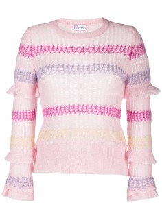 RED Valentino трикотажный топ с длинными рукавами