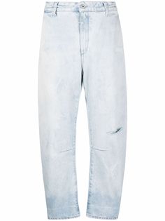 Off-White зауженные джинсы с эффектом потертости