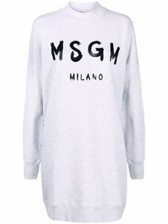 MSGM платье-толстовка с логотипом