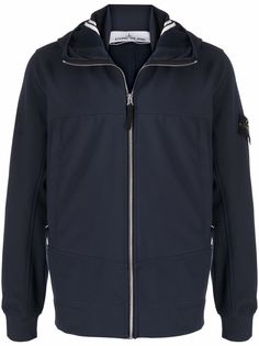Stone Island куртка с капюшоном и вставками