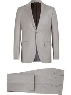 Ermenegildo Zegna полосатый костюм с однобортным пиджаком
