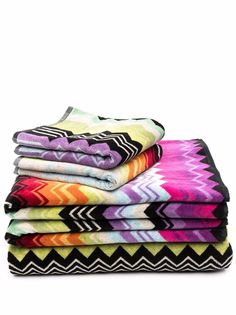 Missoni Home полотенце с узором зигзаг