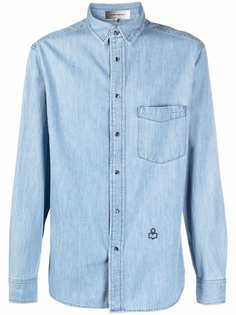 Isabel Marant джинсовая рубашка с вышитым логотипом