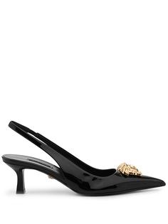 Versace туфли с ремешком на пятке и декором Medusa