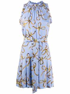 Boutique Moschino платье с оборками и поясом