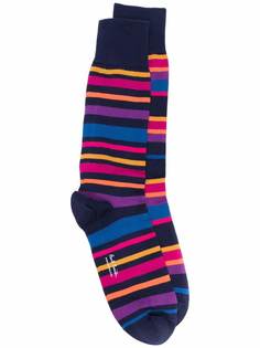 PAUL SMITH носки в полоску с логотипом