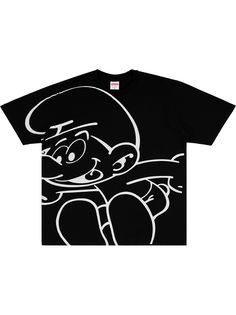Supreme футболка с принтом Smurfs