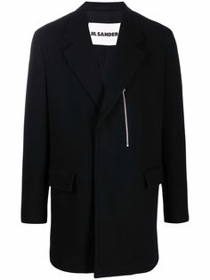 Jil Sander пальто с карманом на молнии